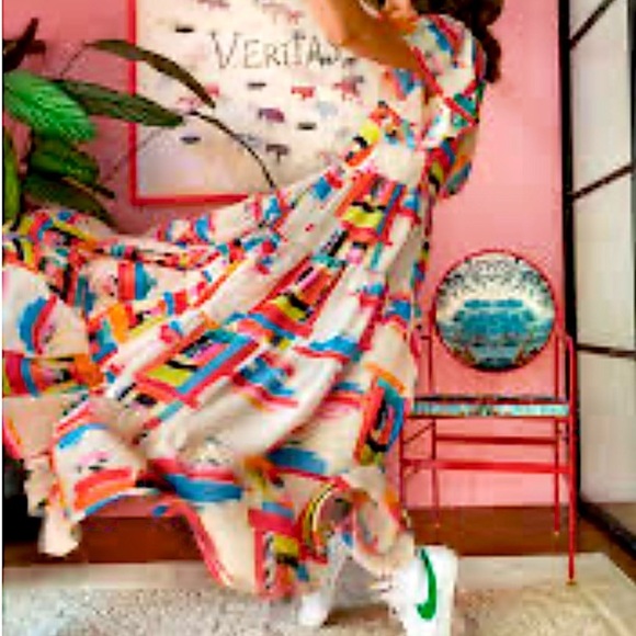 Karavan Athens Multi-Color Flutter Sleeve Midi Sundress - Picture 11 of 11